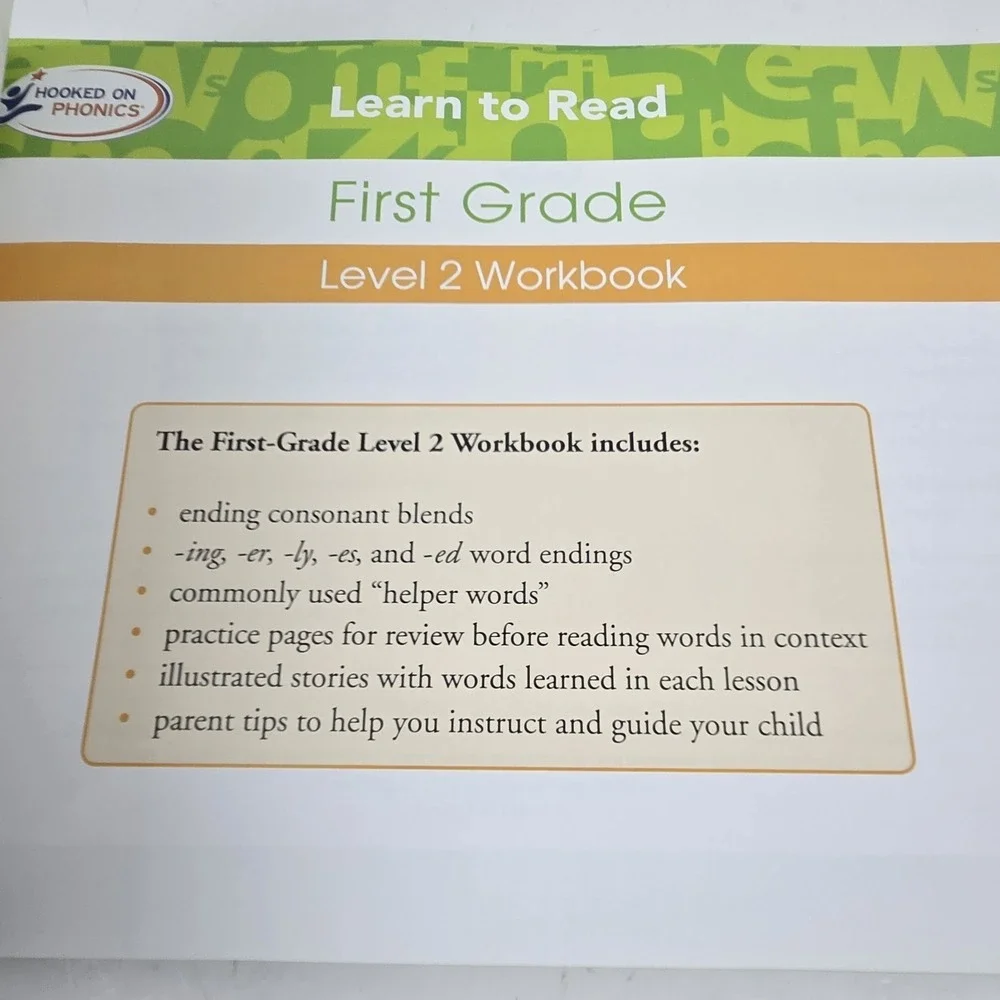Hooked on Phonics - Learn to Read 1st Grade Level 1 & 2 STUDENT WORKBOOKS‎ ONLY